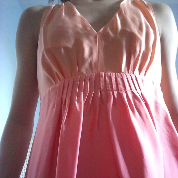 Gradient Orange to Red Silk Dress - Picture 4 of 9